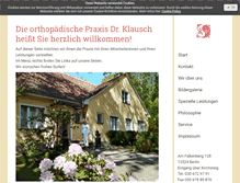 Tablet Screenshot of orthopaedie-klausch.de